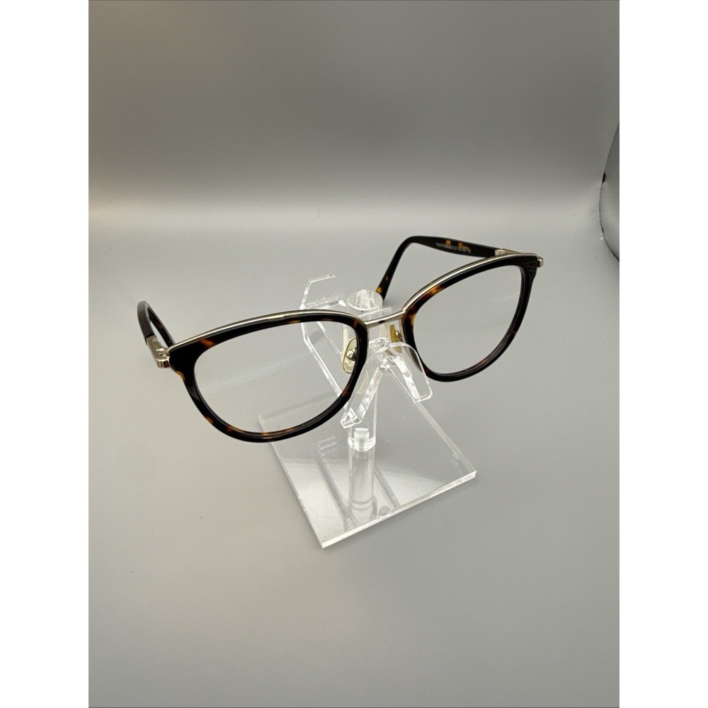 St. Moritz Authentic Vtg Gold Tortoise Round " Suzanne"eyeglass frames 53-18/135